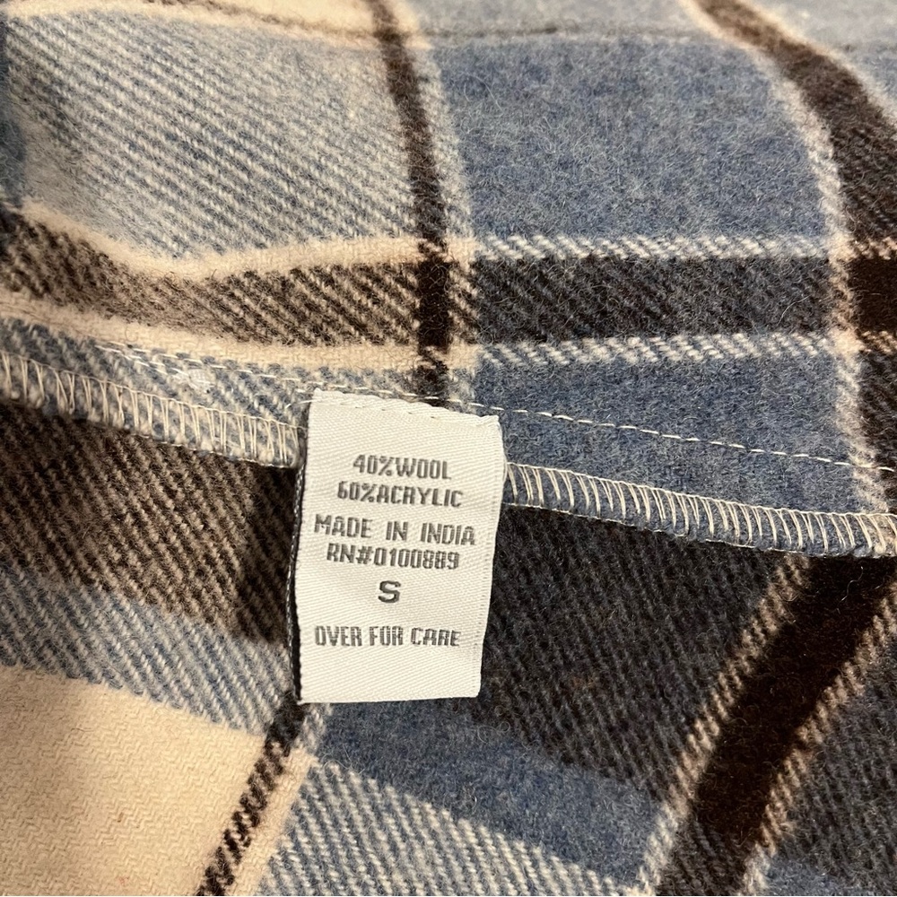 Ella Rose Plaid Wool Blend Snap Shirt Jacket Size S - Picture 5 of 6